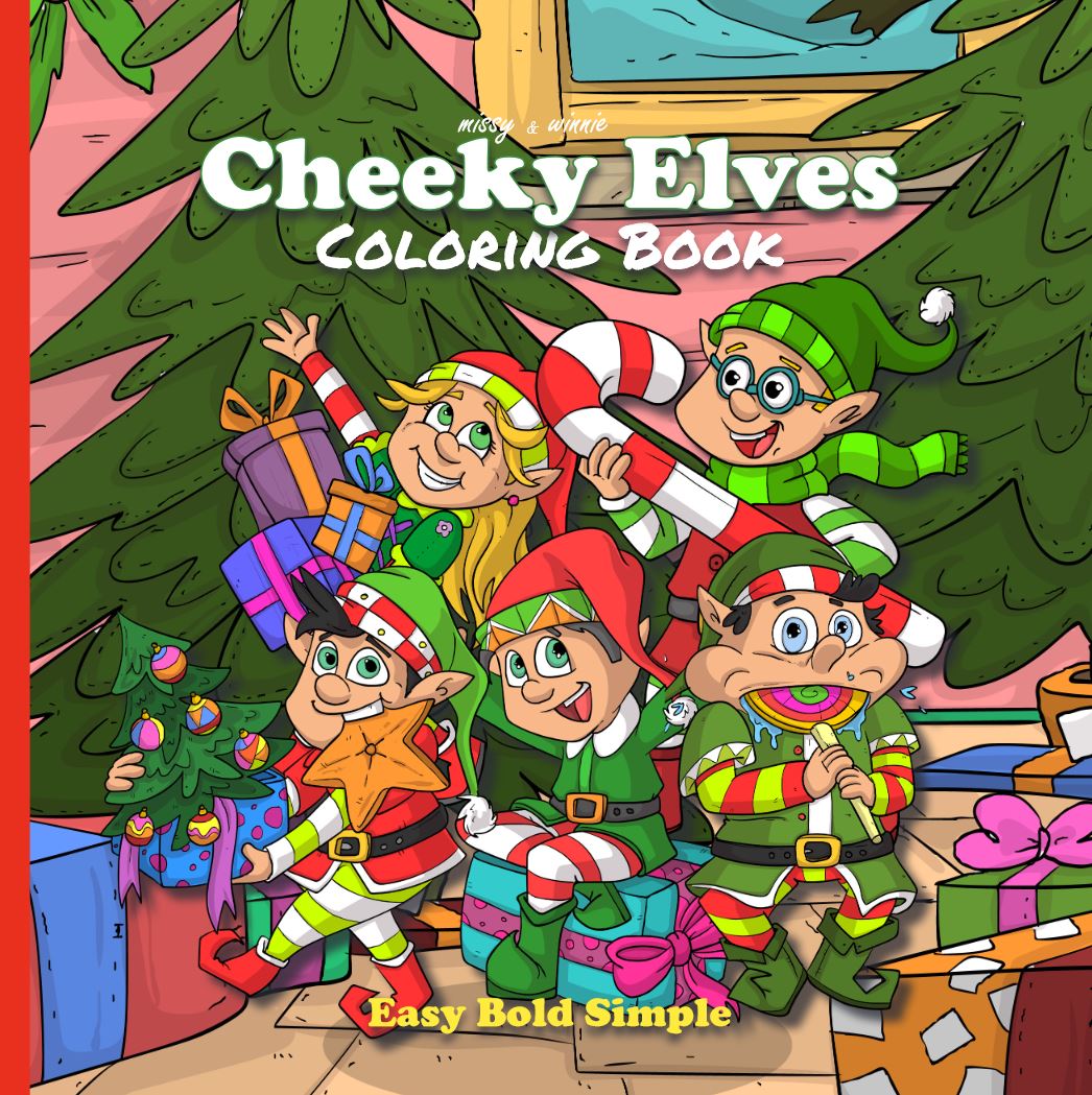 Cheeky Elves Coloring Book by Missy and Winnie