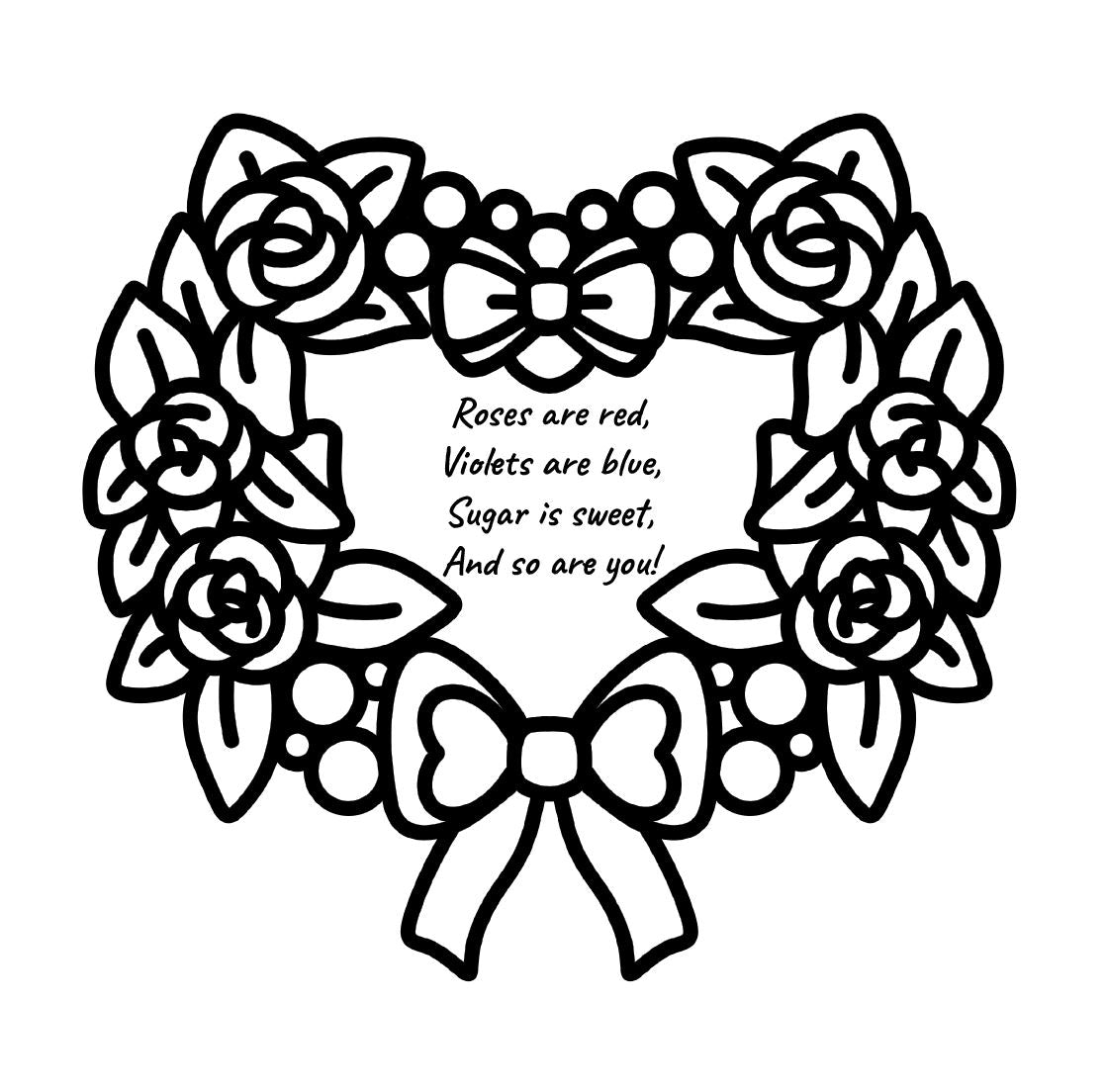 Sweet Valentin Coloring Book Sample Page by Missy and Winnie